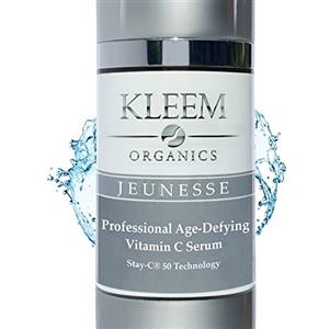 KLEEM ORGANICS Siero Viso Vitamina C 20% con Acido Ialuronico, Vitamina E e Aloe Vera - Anti-Macchie, Anti-Rughe e Illuminante - Dermatologicamente Testato e Adatto a Pelli Sensibili