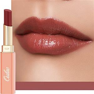 Oulac 2 in 1 Rossetto e Balsamo Labbra Marrone,Labbra Succoso e Lucido, Effetto Idratante e Nutriente, Cura delle Labbra, Fornisce Morbidezza alle Labbra Secche e Screpolate, Vegan (02) Grande Dame