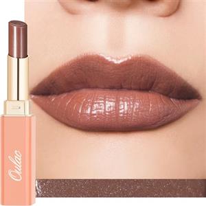 Oulac 2 in 1 Rossetto e Balsamo Labbra Marrone,Labbra Succoso e Lucido, Effetto Idratante e Nutriente, Cura delle Labbra, Fornisce Morbidezza alle Labbra Secche e Screpolate, Vegan (03) Modern Love