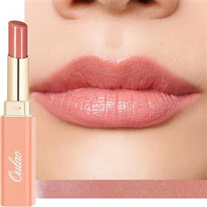 Oulac 2 in 1 Rossetto e Balsamo Labbra Nudo, Labbra Succoso e Lucido, Effetto Idratante e Nutriente, Cura delle Labbra, Vegan, Moisture Shine Lipstick (13)
