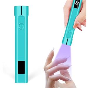 LOPHE Mini Lampada UV LED Unghie, 3 W Mini Lampada per Unghie UV LED, Lampada Unghie Portatile USB con Display Digitale, Lampade UV per Smalti Gel, DIY, Salone di Casa(Blu)