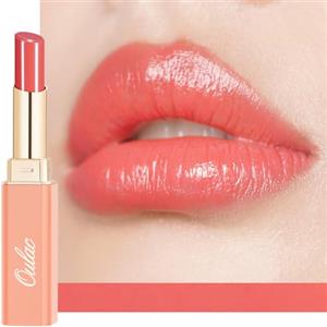 Oulac 2 in 1 Rossetto e Balsamo Labbra Corallo,Labbra Succoso e Lucido, Effetto Idratante e Nutriente, Cura delle Labbra, Fornisce Morbidezza alle Labbra Secche e Screpolate, Vegan (04) Deep Kiss