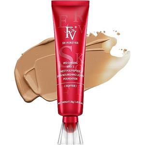 FV Fondotinta Liquido Impermeabile e di Lunga Durata, Fondotinta Coprente Media e Finitura Opaca per Pelli Grasse/Normali, Fondotinta Opacizzante & Leggero, 30g, Toffee