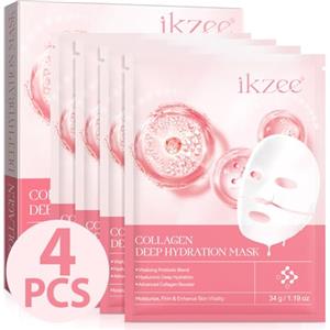 Frovetani Bio Collagen Maschera Viso Overnight, Collagene, Maschera Viso Biologica, Collagene, Idratazione Profonda, Tonifica la Pelle, Lenisce, Migliora L'elasticità e le Rughe, Maschera Viso (4P)