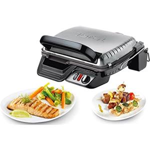 Tefal GC 305012 Classic-Plancha Grill (2000 W, 2 posiciones de cocción, placas extraíbles antiadherentes), Color Gris