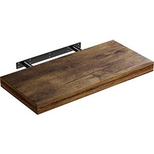 Casaria Mensola da Parete Legno 50cm Supporto 50-110cm Pensile 15kg Cucina Libreria Quercia Scura