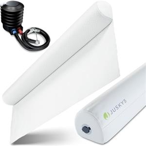 Juskys Barriera di sicurezza gonfiabile Louana 180 cm - Gonfiaggio rapido, adatta a tutti i letti, ideale per viaggi - Valvola di sicurezza, pompa inclusa, rivestimento in tessuto