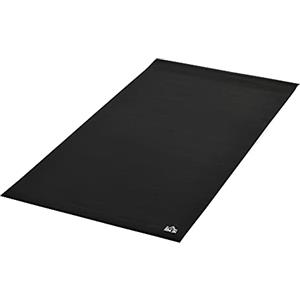 HOMCOM Tappeto Palestra Ammortizzante per Tapis Roulant e Cyclette, Tappetino Fitness in PVC Antiscivolo, 180x90cm, Nero