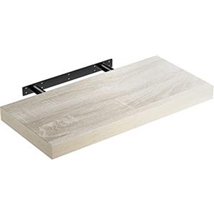 Casaria Mensola da Parete Legno 50cm Supporto 50-110cm Pensile Bagno 15kg Cucina Libreria Quercia