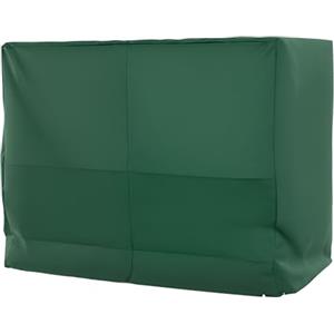 Outsunny Copertura per Dondolo da Giardino a 3 Posti con Chiusura a Corda, Coperture per Esterni in Tessuto Oxford, 240x133x185 cm, Verde Scuro