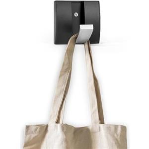 flintronic Flip Attaccapanni da Parete, Appendini da Muro con 1 Ganci Ribaltabili, Nascosto Appendiabiti da Porta, Acciaio Inox, Attaccapanni, per Bagno, Camera da Letto, Studio (Nero-Argento)