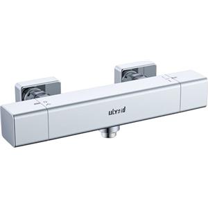 Ulytid Miscelatore Doccia, Miscelatore Termostatico Doccia, Rubinetto Doccia da Muro per Bagno Vasca, Anti-scottatura Blocco di Sicurezza a 38°, Uscita Inferiore 1/2