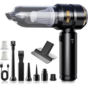 KITBEZN Aspirabriciole Senza Fili, 18000PA Aspirapolvere Portatile Senza Fili per Auto, 3 in 1 Mini Aspirapolvere Potente con 2 Filtri HEPA, Ricaricabile Aspirapolvere per Auto, Ufficio