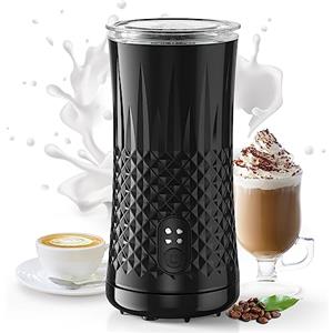 HAPPHOOH Montalatte Elettrico, HAPPHOOH 4 in 1 Cappuccinatore Elettrico Fredda/Calda, Schiuma Veloce, Silenzioso Montalatte Automatico Controllo della Temperatura, Macchina per Cappuccino, Latte e Macchiato