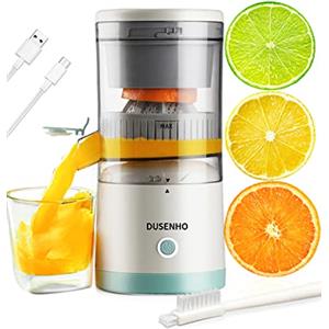 DUSENHO Spremiagrumi Elettrico Estrattore di Succo | USB Portatile | 45W | 70 Decibel | Spazzola per la pulizia | Smontabile