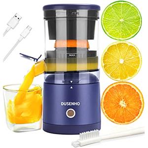 DUSENHO Spremiagrumi Elettrico Estrattore di Succo | USB Portatile | 45W | 70 Decibel | Spazzola per la pulizia | Smontabile