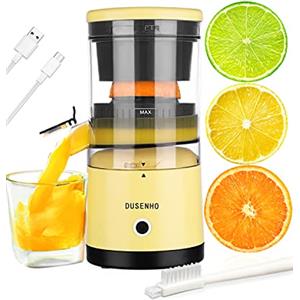 DUSENHO Spremiagrumi Elettrico Estrattore di Succo | USB Portatile | 45W | 70 Decibel | Spazzola per la pulizia | Smontabile