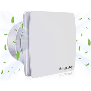 Brogachy 150 mm Aspiratore da Bagno,20W Estrattore aria Universale 135m³/h con valvola antiritorno Per Bagno,Wc,Cucina,Ufficio,Serra,Garage.