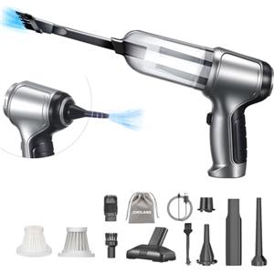 CHOLANG Aspirabriciole Senza Fili,15000Pa 3 in 1 Aspirapolvere Auto Portatile,Aspiratore e Soffiatore con Motore Brushless,Type-C Mini Aspirapolvere Potente per Auto Casa Ufficio Peli di Domestici