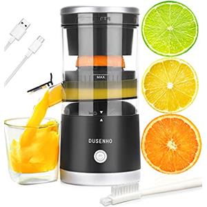 DUSENHO Spremiagrumi Elettrico Estrattore di Succo | USB Portatile | 45W | 70 Decibel | Spazzola per la pulizia | Smontabile