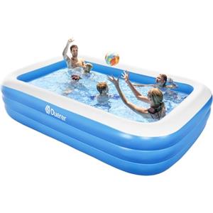Duerer Piscina Gonfiabile Bambini con Adulti Rettangolare 241cm x 142cm x 56cm, Piscine fuori terra, Piscina per Famiglie per Cortile, Festa Estiva in Acqua, all'aperto Giardino swimming pool
