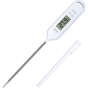 QEIHITYO Termometro Cucina,Termometro da Cucina Digitale a Lettura Instantanea Display LCD con Sonda Lunga 13.5cm per Cucina,Carne,Latte, Olio Frittura, Liquidi, Cibo, Barbecue