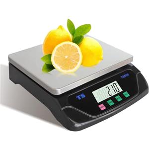 LAIJIANG Bilancia Cucina Digitale,1 Gr Max 30 Kg/66Lb Bilancia Professionale Alimenti Tara con Display LCD Funzione PCS Tare Peso Per Cuocere Cucina(Black,30kg)