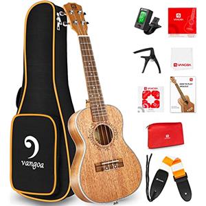Vangoa Ukulele Tenore 26 pollici in Mogano Vintage Hawaii Uke Acustico con kit per principianti Studenti Adulti con Borsa