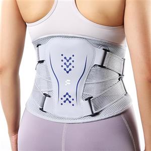 Fitomo Fascia Lombare Supporto Schiena, 4D Traspirante a Maglia - Allevia il Dolore alla Schiena per Lunghe Sedute, Guida e Palestra Sciatica