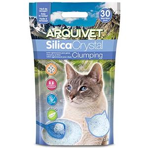 ARQUIVET Silica Crystal Lettiera agglomerante per gatti - Capacità: 3,8 L - Lettiera igienica agglomerante per gatti, felini - Capacità assorbente - Aiuta ad eliminare odori e batteri