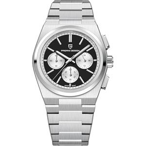 Orizontime Pagani Design Orologi cronografi da uomo, quadrante da 40 mm, acciaio inossidabile, resistenti all'acqua fino a 100 m, 3 colori (nero)