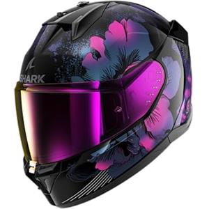 SHARK, Casco Moto Integrale D-SKWAL 3 MAYFER Black/Purple KVX
