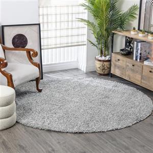Livabliss Tappeto Shaggy Home Ampio Tappeto Salotto Moderno, Sala da Pranzo, Morbido Tappeti Shaggy per Camera da Letto, Motivo Astratto Berbero Peloso, leggera da Pulire, 120 cm Grigio