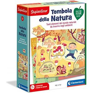 Clementoni Sapientino - Tombola della Natura - Gioco educativo 2 Anni, Tessere illustrate ad Incastro, Gioco per Imparare Le Stagioni - Made in Italy