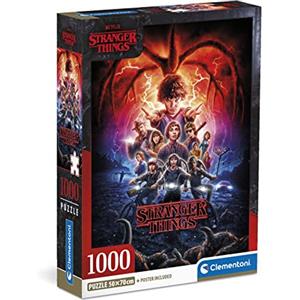 Clementoni - 39713 - Puzzle - Stranger Things - 1000 Pezzi - Puzzle Adulti, Puzzle Netflix, Puzzle Film Famosi, Made In Italy