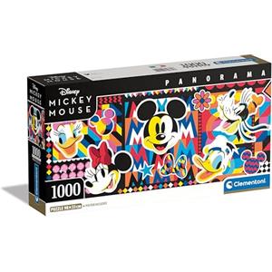 Clementoni Panorama Disney-1000 Pezzi, Poster Incluso, Disney, Puzzle Panoramico, Divertimento Per Adulti, Made In Italy, 39871, Multicolore, Clementoni-39871