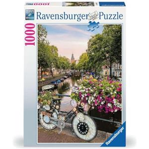 Ravensburger - Puzzle Biciclette Amsterdam, 1000 Pezzi, Puzzle Paesaggi per Adulti e Ragazzi, Idea Regalo per Lei o Lui, 70x50 cm
