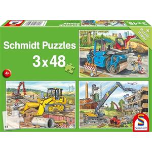Schmidt Spiele 56520-Puzzle per bambini, 3 x 48 pezzi, Multicolore, 56520