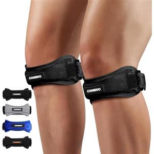 CAMBIVO Tutore Ginocchio Rotulea Regolabile 2 Pezzi, Ginocchiera Ortopedica con Cuscinetto di Compressione, Ginocchiera Rotulea per Tendinite, Infortunio Sportivo, Corsa, Sport