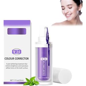 NANQUAN Dentifricio Sbiancante,Dentifricio Viola Sbiancante,Sbiancante Denti Professionale,Rimuovere le Macchie Dai Denti Ripara Essenza Sbiancante Per I Denti Orali,Fornisce Gengive Sane e Alito Fresco