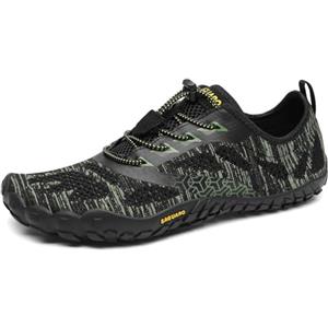 SAGUARO Estate Scarpe Barefoot Minimaliste Uomo Comode e Leggere Antiscivolo Trekking Trail Running Scarpe Asciugatura Rapida Outdoor e Indoor Verde 41