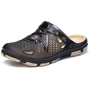 Hitmars Zoccoli Sanitari Uomo Ciabatte Uomo Casa Gomma Piscina Pantofole Chiuse Classic Estive Scarpe da Mare Clogs Giallo EU 48 (C_AR6_923_YL48_Z)