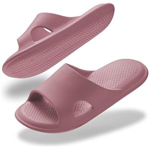 Misolin Ciabatte Donna Estive Casa Pantofole Leggere Uomo Doccia Sandali Comode Antisudore Slide Piscina Spiaggia Scarpe Unisex,Marrone W7(37-38 EU)