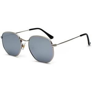 LHSDMOAT Occhiali da sole vintage poligonali anni '70 per uomo e donna, moda hippie carnevale occhiali da sole UV400 per guida, viaggi, feste e attività all'aperto