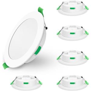 ALUSSO 6 Faretti LED da Incasso, 7W 580Lm Faretti da incasso ultra sottili Dimmerabile, Bianco Caldo 3000K Bianco Neutro 4000K Bianco Freddo 6500K Orientabili, Faretti da Bagno per Cucina, Soggiorno