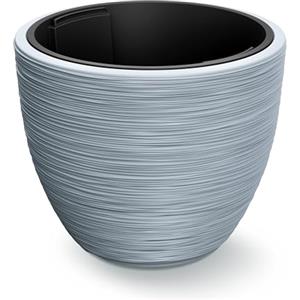 Casaria® Vaso da Fiori 30L 40x32cm Rigato con Inserto in Plastica Resistente Vasi per Piante Fioriera da Giardino Terrazza Grigio
