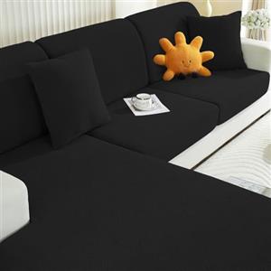 Ystyle Copriseduta Divano Elasticizzato, Copri Cuscini Divano, Coprisedile Per Divano, Universale Copricuscini Per Divani, Copricuscino Copri Seduta Divano(Grande 1 Posto, Nero)