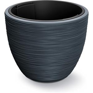 Casaria® Vaso da Fiori 30L 40x32cm Rigato con Inserto in Plastica Resistente Vasi per Piante Fioriera da Giardino Terrazza Antracite