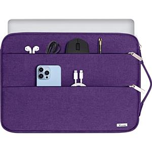 Voova Custodia PC Portatile Laptop Borsa Porta PC Computer 15 15.6 16 Pollici Macbook Pro Compatibile con HP Lenovo Acer ASUS Dell Gigabyte HUAWEI Donna Uomo Impermeabile Viola