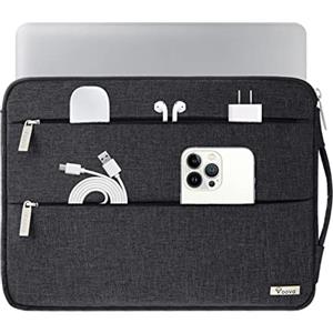 Voova Custodia PC Portatile Laptop Borsa Porta PC Computer 14 14.6 Pollici Macbook Air 2017 Pro Compatibile con HP Lenovo Acer ASUS Dell HUAWEI Donna Uomo Impermeabile Nero